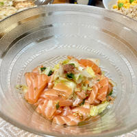 【割烹白菜漬】サーモンと白菜漬のうまうまマリネは、調味料２つで簡単