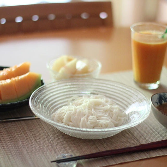 つけソーメン de 朝ごはん