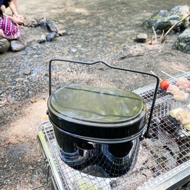 はじめての飯盒。