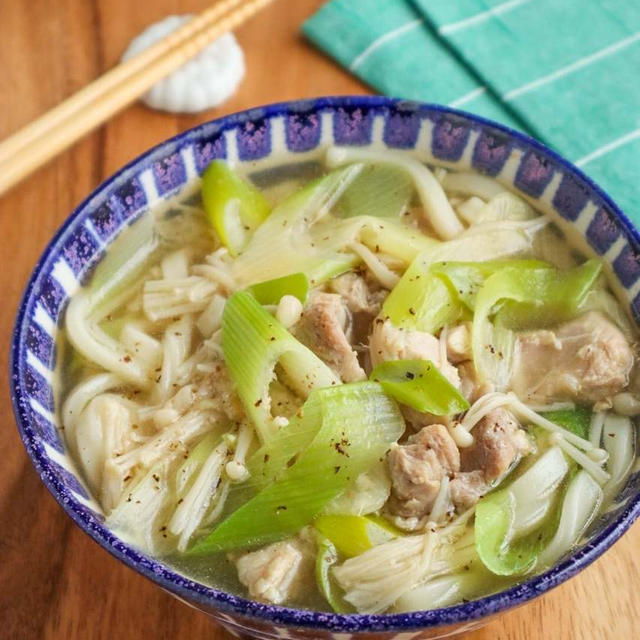 ＊生姜香る♩鶏肉と長ねぎのぽかぽかうどん＊