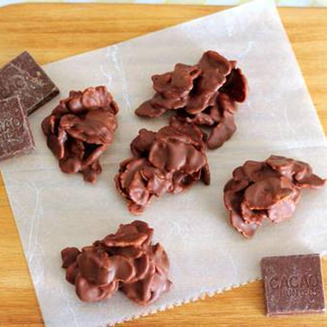 余ったチョコでシリアルチョコ