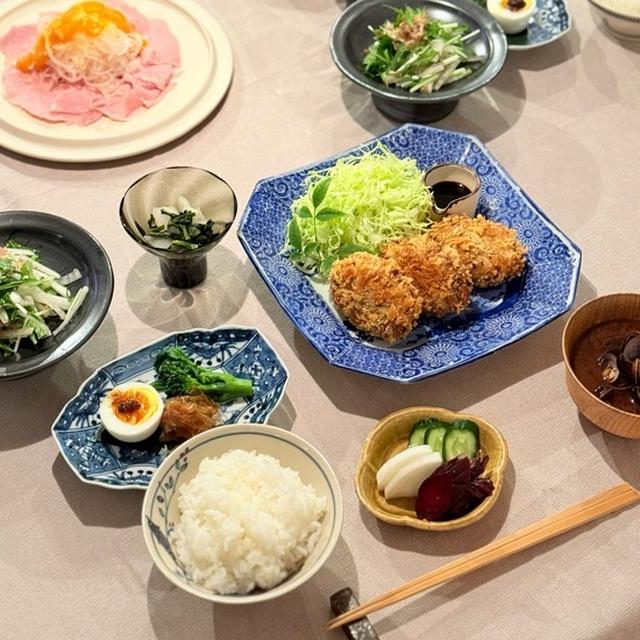 【だんなさまごはん】コロッケ定食の夜ごはん