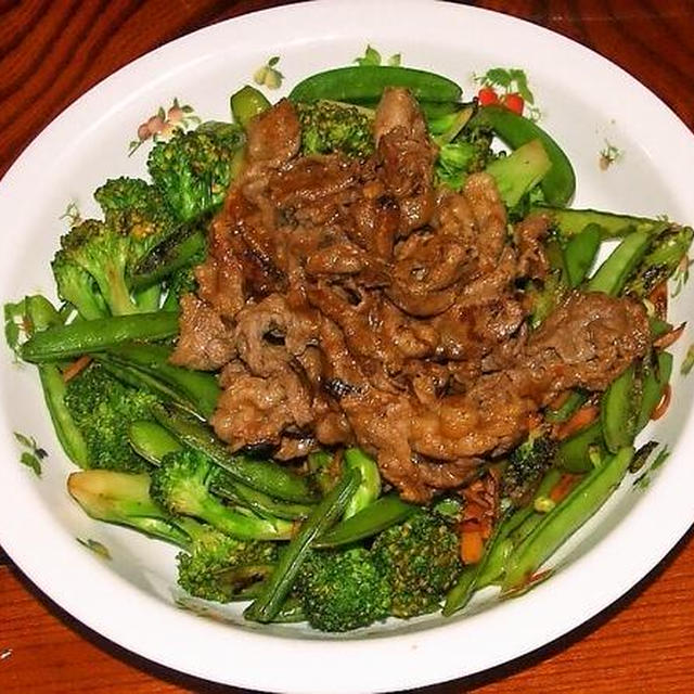 牛肉と焼き野菜の焼肉ダレ＆鯖の味噌煮