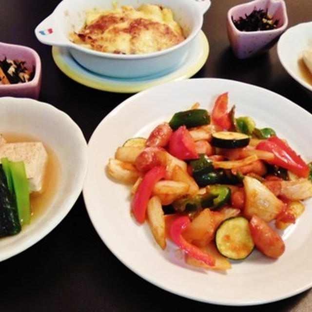 悪戦苦闘の晩御飯～飯蛸と焼き豆腐の煮つけ～♪～♪