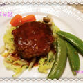 「ハンバーグ＆たっぷり春キャベツ」