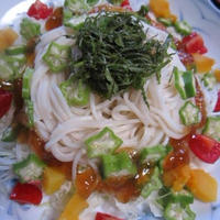 パスタ風カラフル冷麦