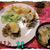 ミートとポテトの重ねグラタン　カレー風味＆サラダ＆たつくり＆揚げロールの定食♪