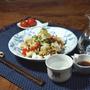 太刀魚とキノコの唐揚　おろしポン酢和え