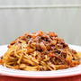 生パスタで簡単ミートスパゲッティ＆「月曜日は尼崎市民祭りでフライドポテト１００ｋｇ超え」