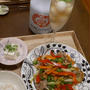 ピーチピーチツリーサワーと野菜炒め