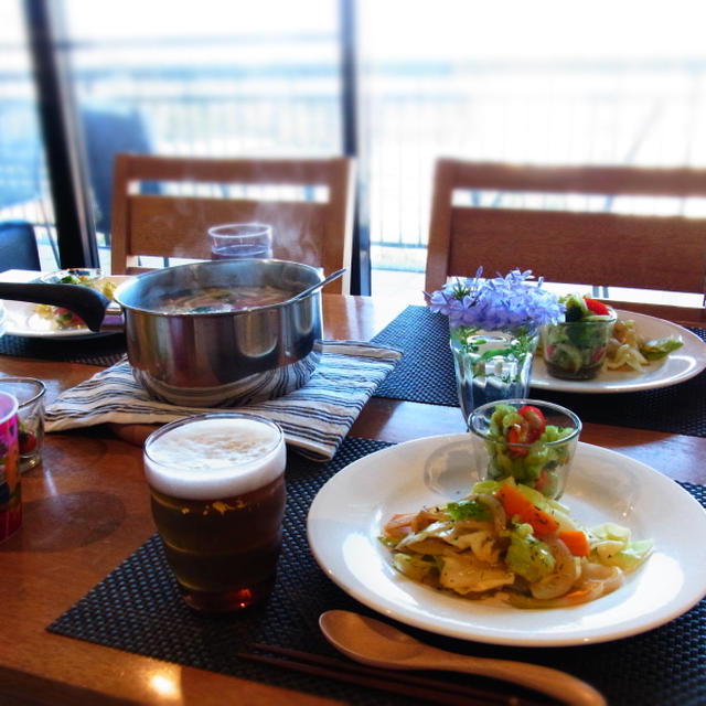 カニカマとセロリの雑炊♪〜おうちご飯☆