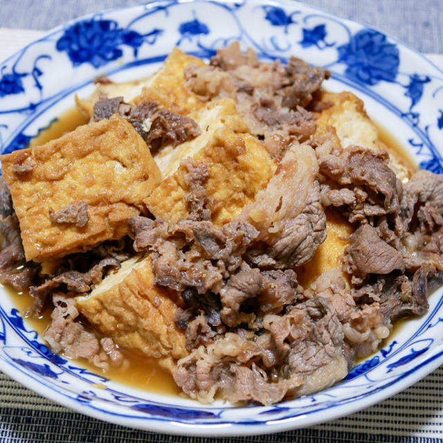 間違いないおかず「牛肉と厚揚げの煮物」&「久しぶりに天丼とそばを食べました」