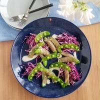 【レシピ】盛りつけ工程付き！砂糖豌豆と生ハムのオードブル風サラダ