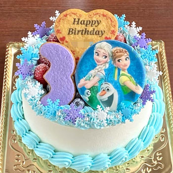 【アナと雪の女王ケーキ】アナとエルサとオラフのケーキ♡
