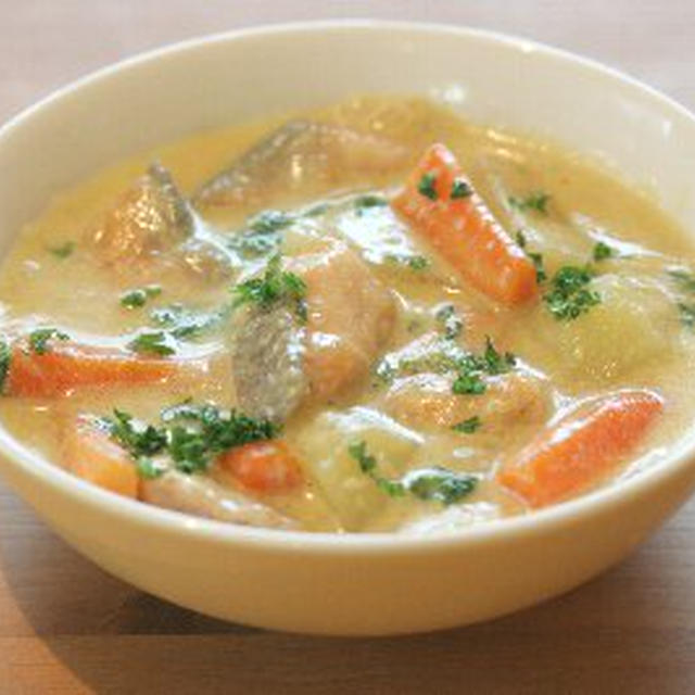 秋鮭のクリームシチュー♪ダダモB型食・栄養療法的な糖質制限