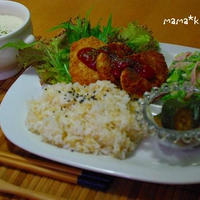 ちょこっとのオリーブ油で揚げ焼きするチキンナゲット！！のワンプレート*