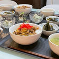 6月27日✰晩ごはん！！！豚ごぼう丼 大根と胡瓜の梅マヨサラダ 昆布巻き