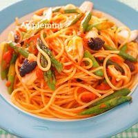【モニター】たことアスパラのトマトソースパスタ