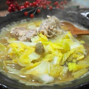 白菜と春雨の白だしスープ♪