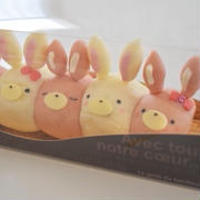 【レシピ】2色うさぎのちぎりパン♪ロングケーキBOX。