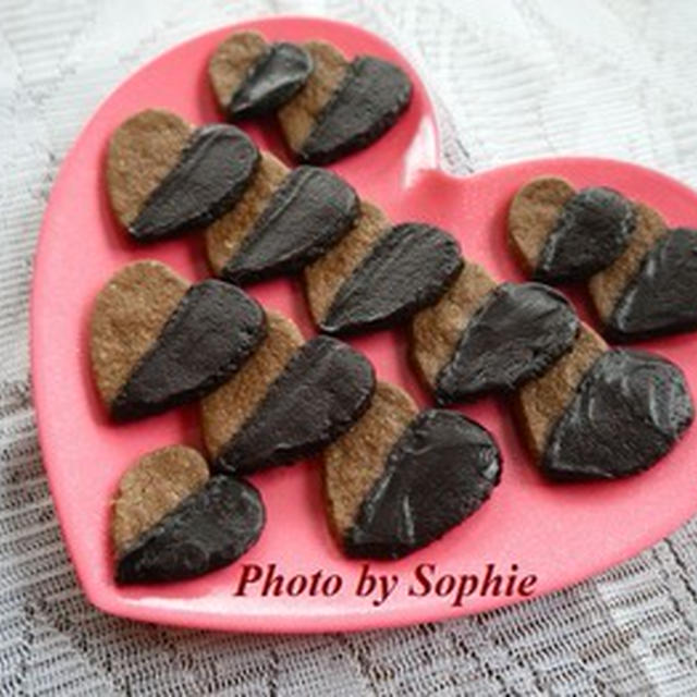 バレンタインのチョコ・ハートクッキーのレシピ