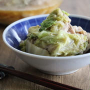 白菜消費はレンチン一撃！白菜と豚肉のごま味噌煮。