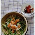 水菜とエビの柚子胡椒風味パスタ弁当とらん丸さん