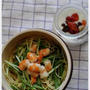 水菜とエビの柚子胡椒風味パスタ弁当とらん丸さん