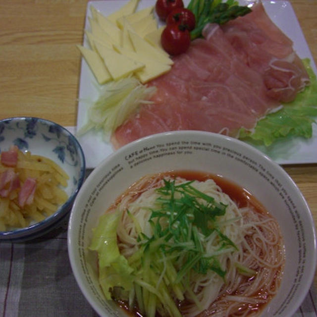 トマトだれ素麺