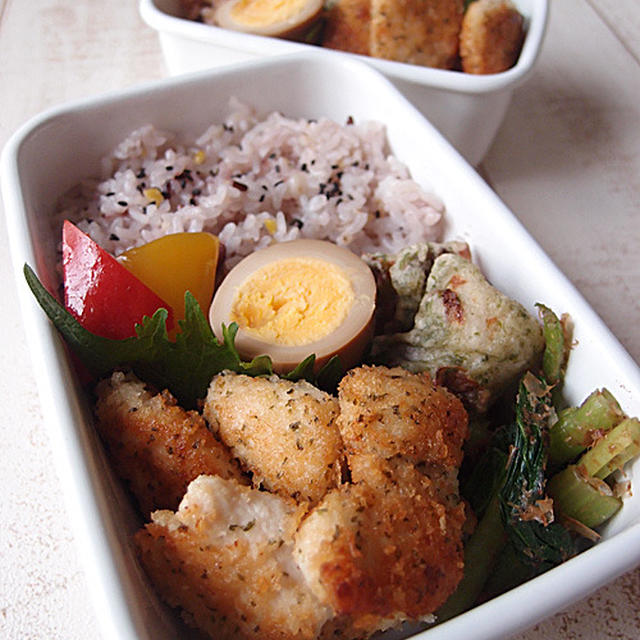 鶏肉のチーズ焼きで男子学生弁当