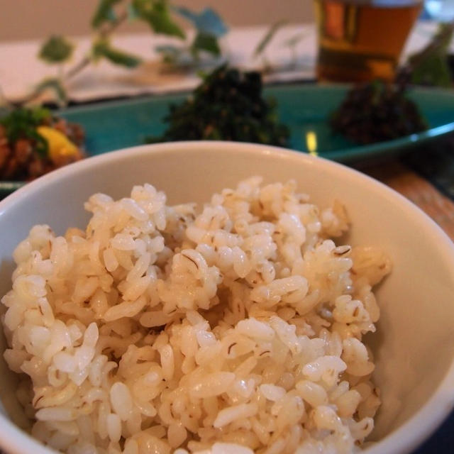 麦ご飯と、けんちん汁
