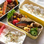 【 JKと夫2人分のお弁当✳︎シャケ弁 】