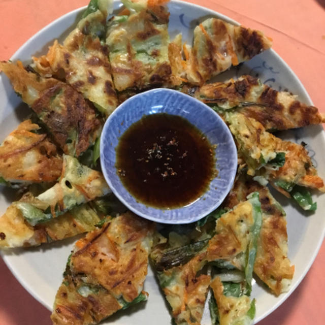 チジミ、いやパジョンを焼く