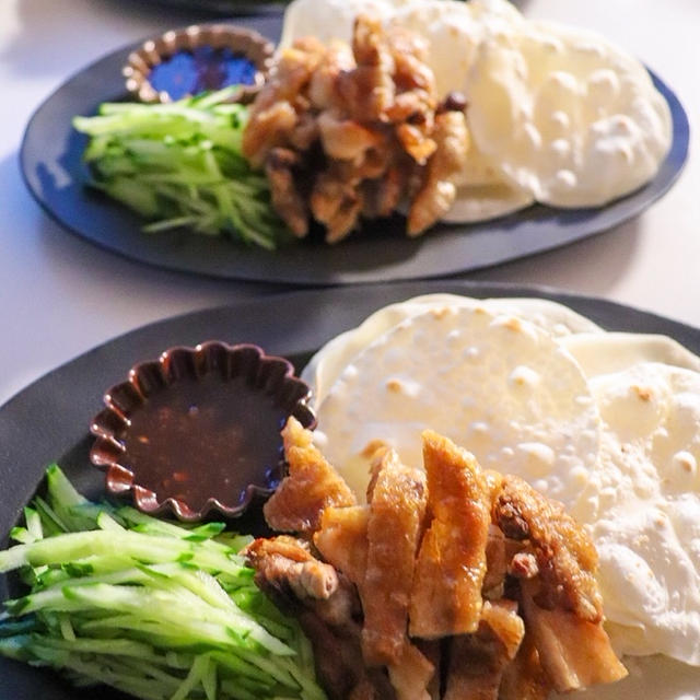 節約＊鶏皮で北京ダック風