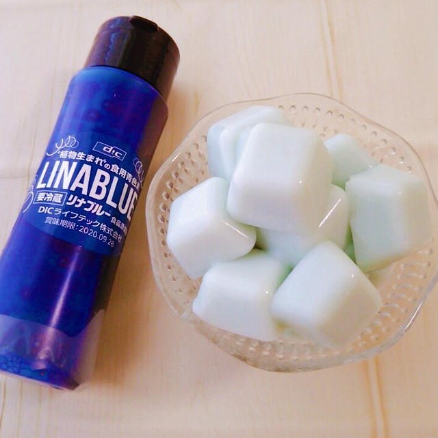 【レシピ】[砂糖不使用]リナブルーで空色♪製氷皿で簡単！はちみつ甘酒ギリシャヨーグルトグミ