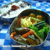 肉団子と夏野菜の甘酢炒め弁当