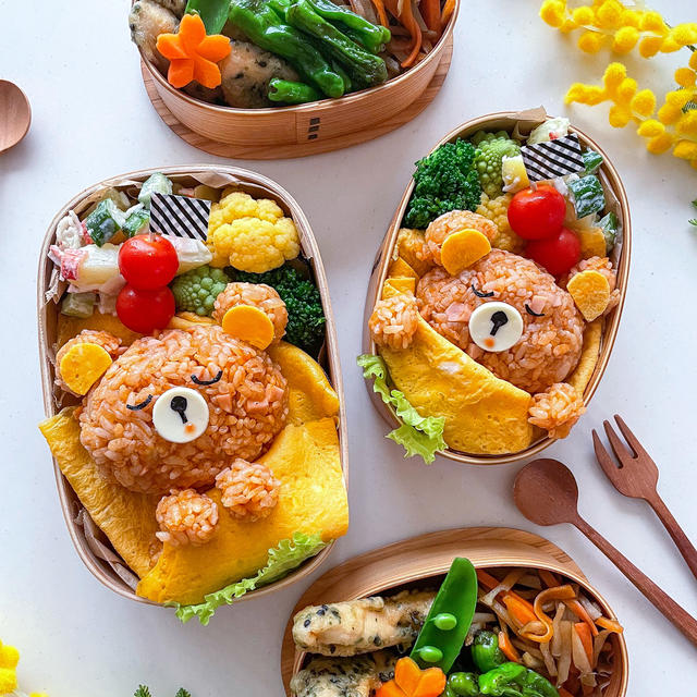 可愛いお弁当を旦那に持たせる嫌がらせ弁当「おやすみクマちゃんオムライス編」