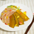 カラフル野菜のマリネ丼と小松菜とハムのポタージュ by ryocoさん