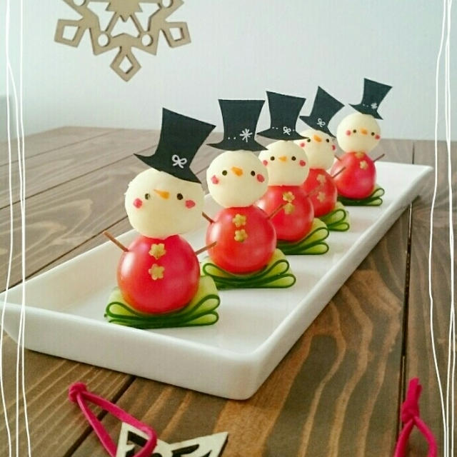 * 雪だるまピンチョス♡ *