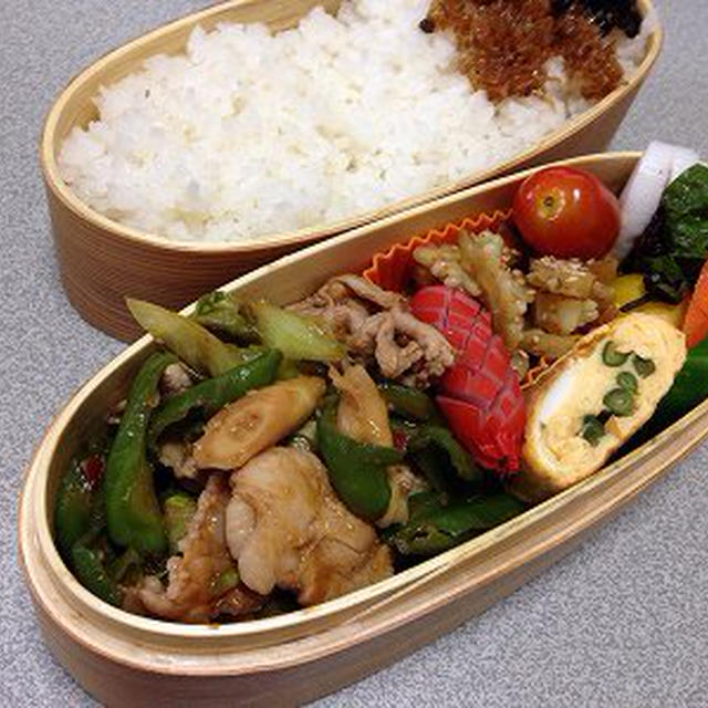 ピーマンたっぷり回鍋肉弁当