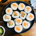 レンチン具材で簡単◯キンパ風巻き寿司と、酢飯じゃなくても酢飯食べてる風になるコツ。