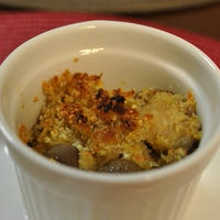アサリと干し椎茸のパン粉焼き