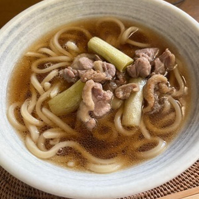 二日目は鴨うどん