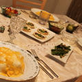 オムハヤシライスとミニ和風ピザ、アスパラのおかかじょうゆ焼きで夕ご飯♪