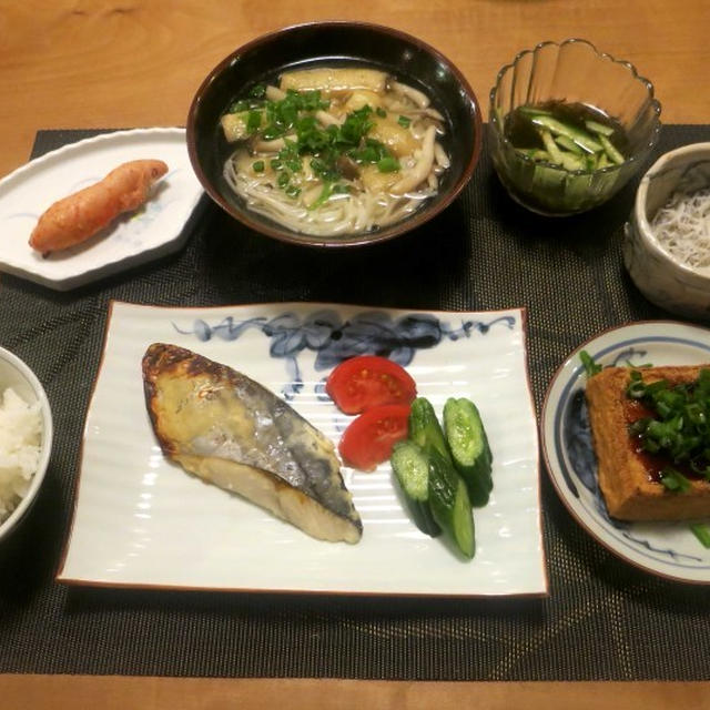 鰆の西京焼　と　そうめんバチ