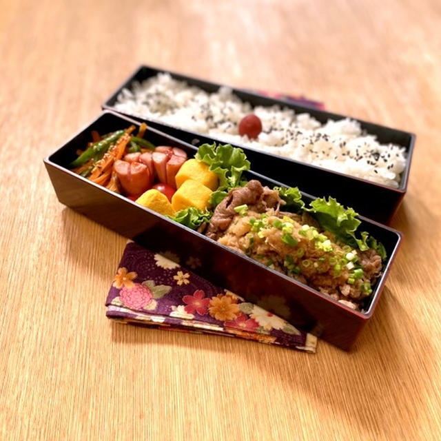 牛肉のおろしポン酢炒め弁当