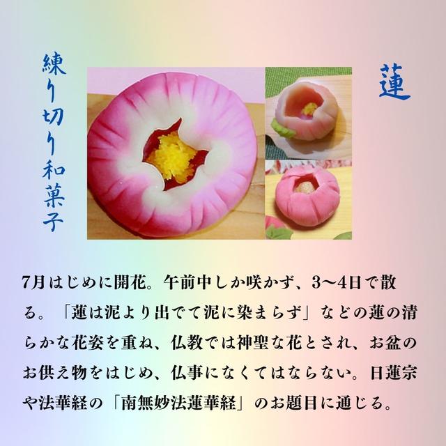 練り切り和菓子　蓮