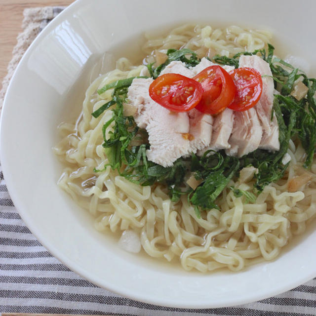 【　さっぱり塩レモン冷やしラーメン　】