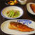 鯖の味醂漬けと絹さやのミックスペッパー炒め