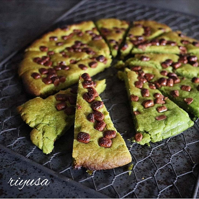 型は不要♩トースターで作れる抹茶チョコチップクッキー